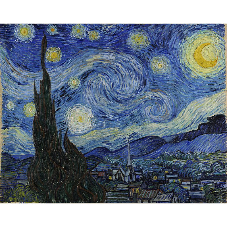 Tranh ghép hình 1000 mảnh bằng gỗ Eliteartthe Đêm Đầy Sao Của Vincent Van Gogh NM0012