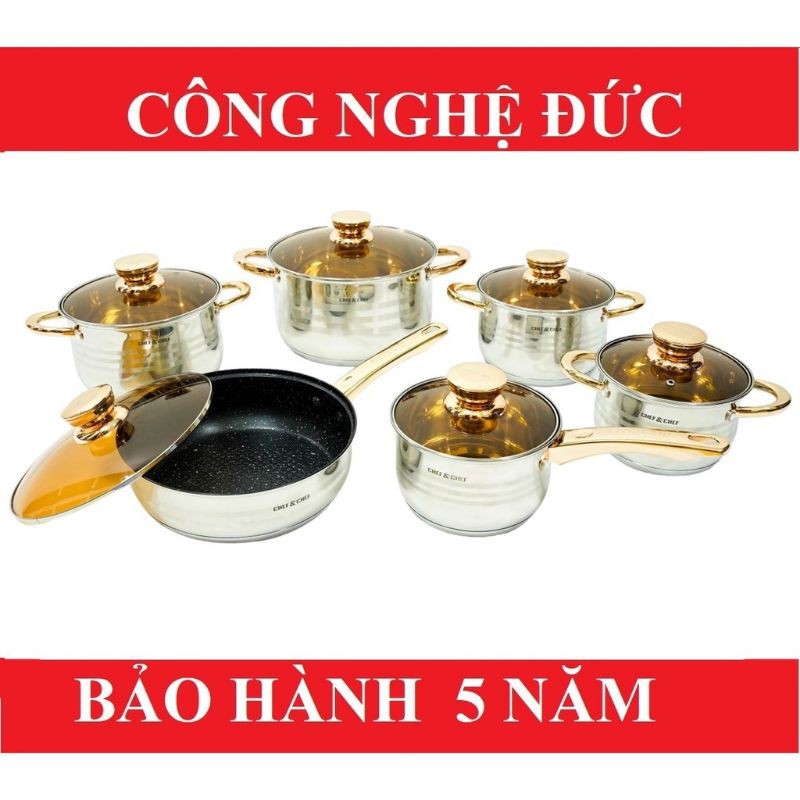 Bộ nồi 6 món Chef & Chef công nghệ Đức
