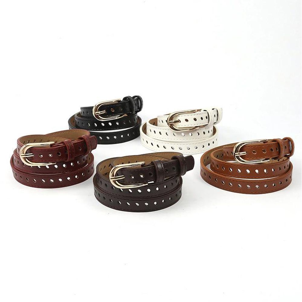 Thắt Lưng Da PU Khóa Hợp Kim Nhiều Màu Sắc Phong Cách Vintage