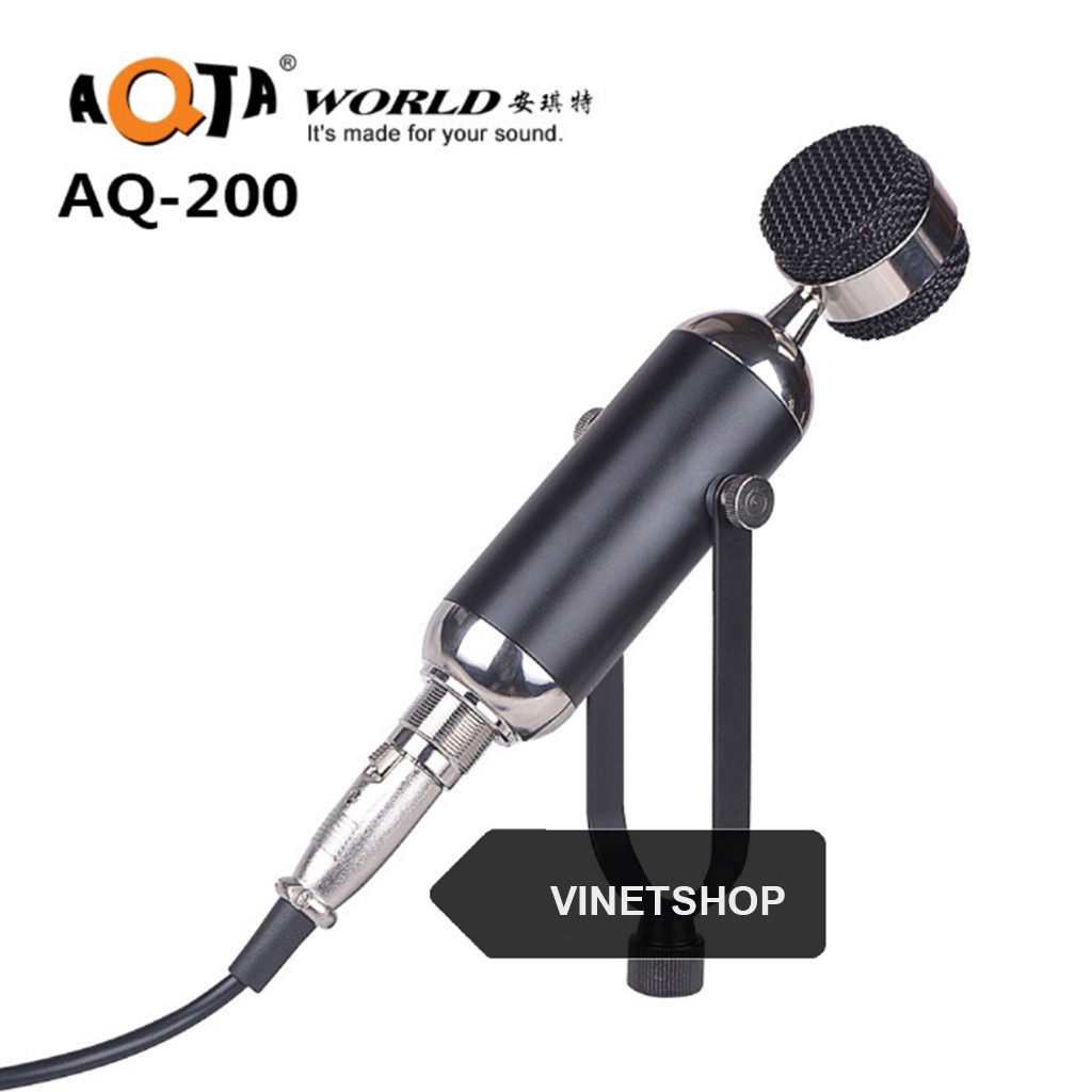 Micro thu âm AQ200 ( hàng nhập khẩu) DÙNG LIVESTREAM, KARAOKE CỰC HAY dc3646