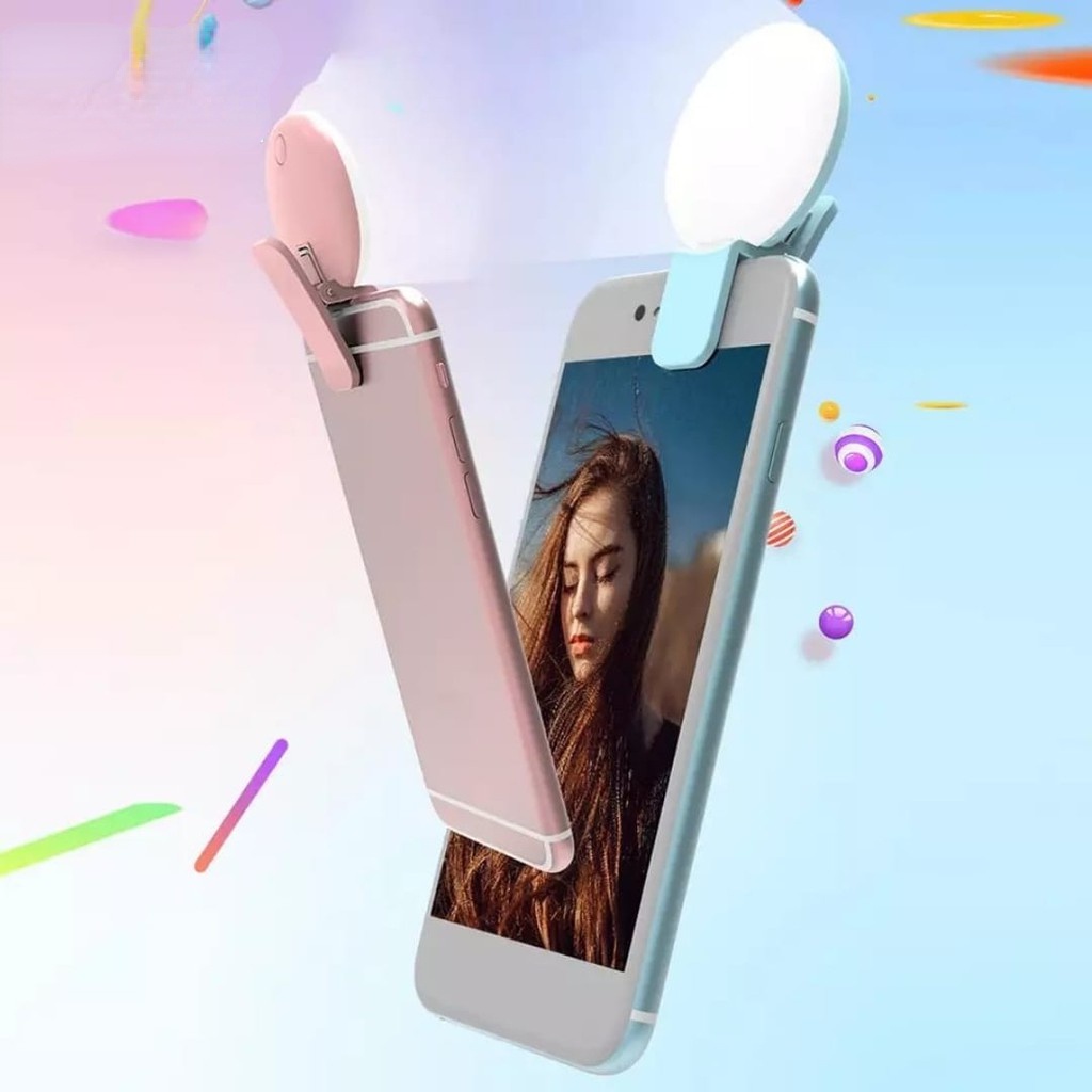 Vòng Đèn Led Mini Gắn Điện Thoại Hỗ Trợ Chụp Ảnh Selfie