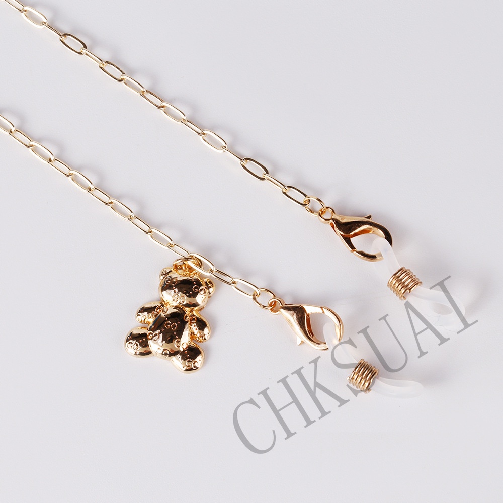 Dây đeo khẩu trang/mắt kính màu vàng phong cách thời trang Hàn Quốc