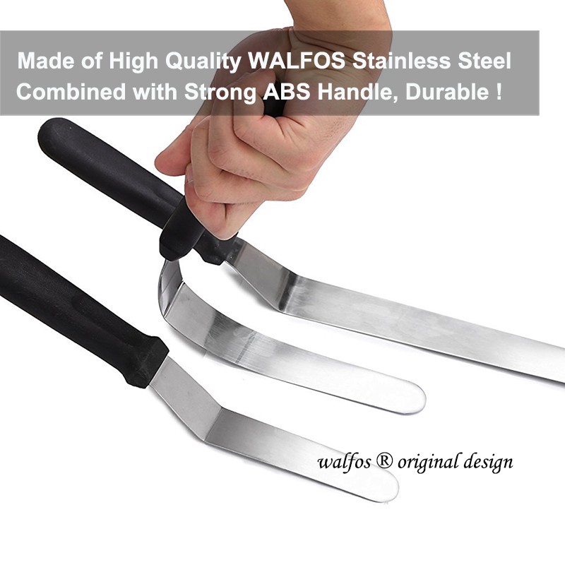 WALFOS Stainless Steel Butter Cake Cream Spatula Icing Spreader Fudge Pastry Cake Decoration