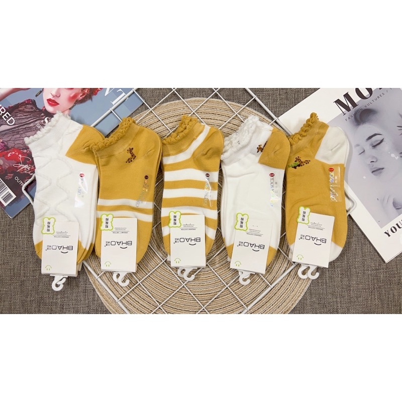 Tất chân nữ ngắn cổ bèo hoạt hình ( combo 10 đôi )