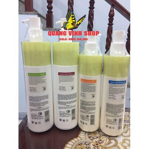 Bộ sản phẩm phục hồi tóc dầu gội, xả, siêu phục hồi, keratin wekla