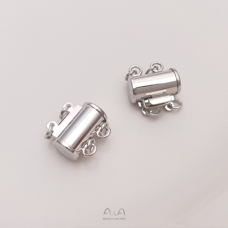 Khóa Ống Dài Mạ Vàng Hồng 18K Nhiều Khóa diy Làm Vòng Cổ