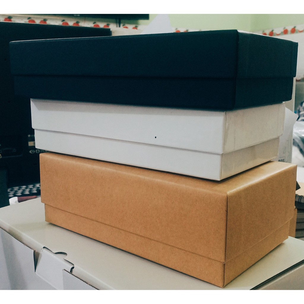 Hộp giấy kraft đựng đồ handmade/gói quà 21*12*6cm.