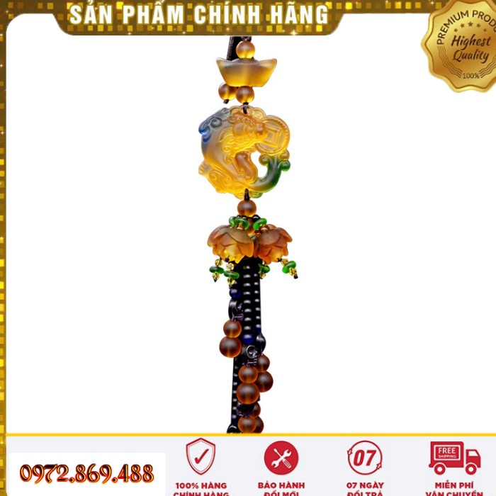 {Hàng chính hãng} Khánh Ngọc Tỳ Hưu Ngậm Tiền Phong Thủy Treo Trên Xe Hơi, Ô Tô DCT01