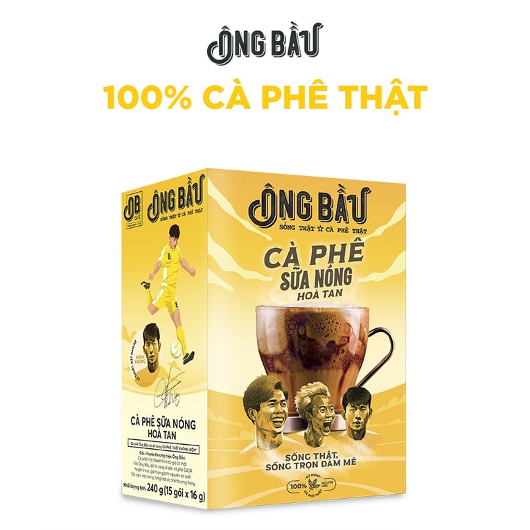 Ông Bầu Cà Phê Sữa Nóng Hòa Tan Hộp 240g