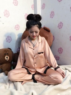 Bộ pijama lụa satin ren mới bao đẹp
