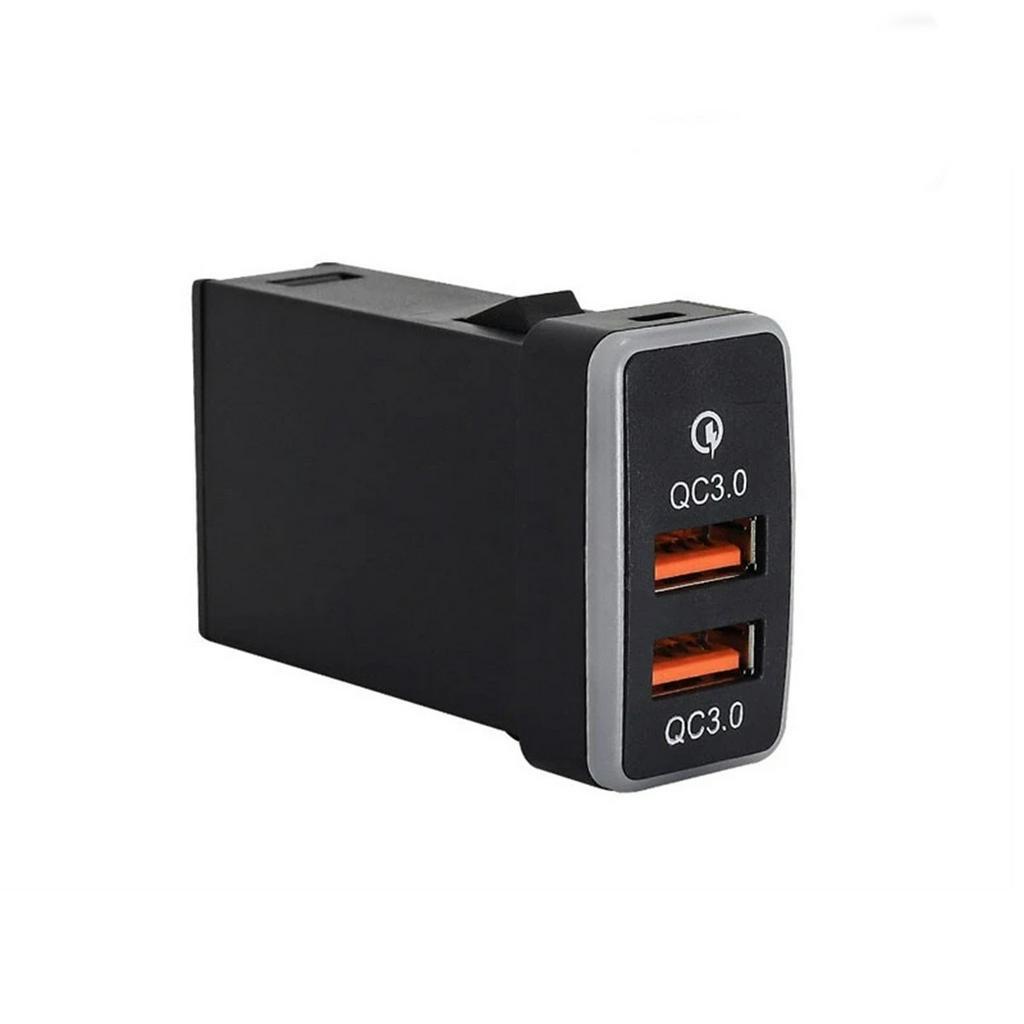 Củ Sạc Nhanh QC 3.0 12V-24V Cổng USB Kép Có Đèn LED Xanh Dương Cho Xe Hơi Old Toyota FJ Cruiser