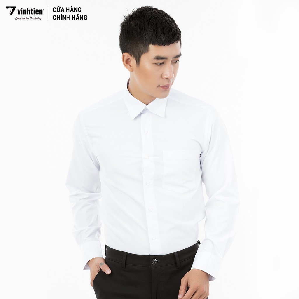 Áo Sơ Mi Dài Tay Modal Regular Fit 369 Vĩnh Tiến - LT5-G800 - Trắng