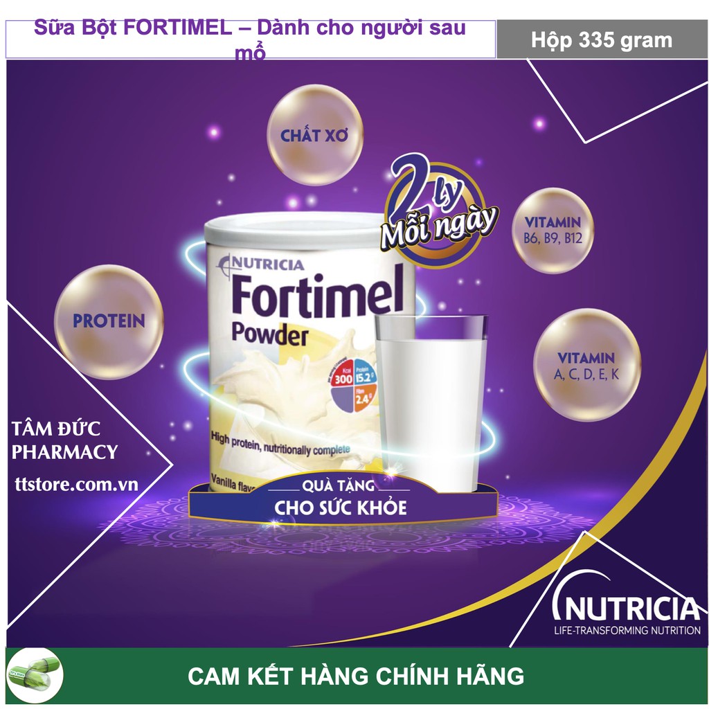 FORTIMEL [Hộp 335g] - Sữa bột forrtimel dinh dưỡng cho người sau mổ / phẫu thuật [forticare]