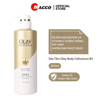 Sữa tắm trắng da olay b3 vitamin c 500ml, hàng nội địa trung chính hãng, dưỡng trắng an toàn hiệu quả