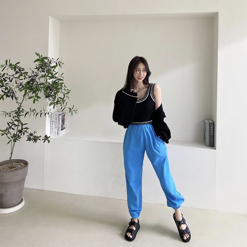 Set Áo Khoác Set Áo 2 Dây Áo Khoác Dệt Kim Set Áo Cadigan Kẻ Phối Áo Ba Lỗ Phong Cách Cá Tính Phù Hợp Đi Chơi Ak1381