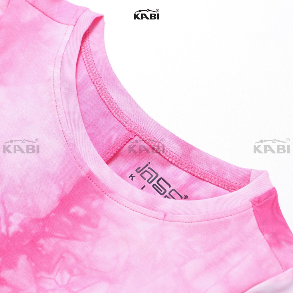 Đầm bé gái KABI đầm loang thun cotton tay ngắn cổ tròn thoáng mát dễ thương