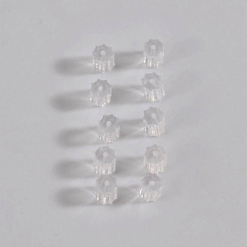 Set 100 nút chốt khuyên tai bằng silicon trong suốt DIY tiện dụng