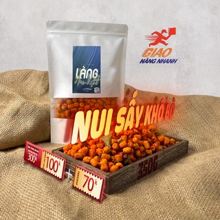 Nui sấy bò lá chanh giòn cay 350G Làng Ăn Vặt loại 1 đồ ăn vặt Đà Lạt, thơm ngon bổ rẻ