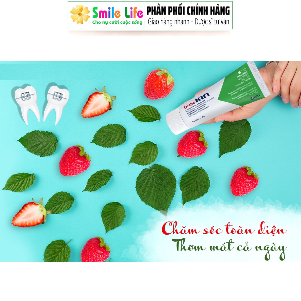 SMILE LIFE | Kem Đánh Răng Niềng - OrthoKIN ® 95g - Cho Người Niềng Răng