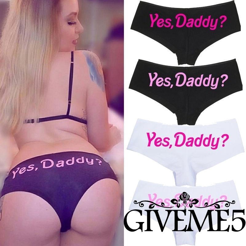 Quần lót in chữ Yes Daddy độc đáo gợi cảm dành cho nữ