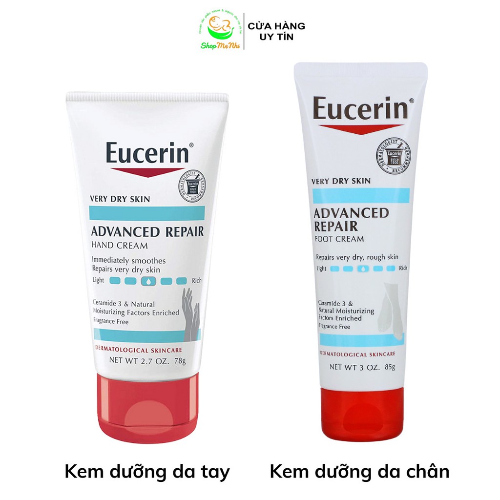 Kem dưỡng da tay, da chân Eucerin dưỡng ẩm cho da khô.