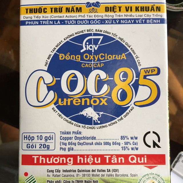 Thuốc trừ nấm bệnh COC 85 cho cây-đặc trị đen thân hoa hồng, sương tren cây cảnh nhập khẩu-  chuyên dụng.