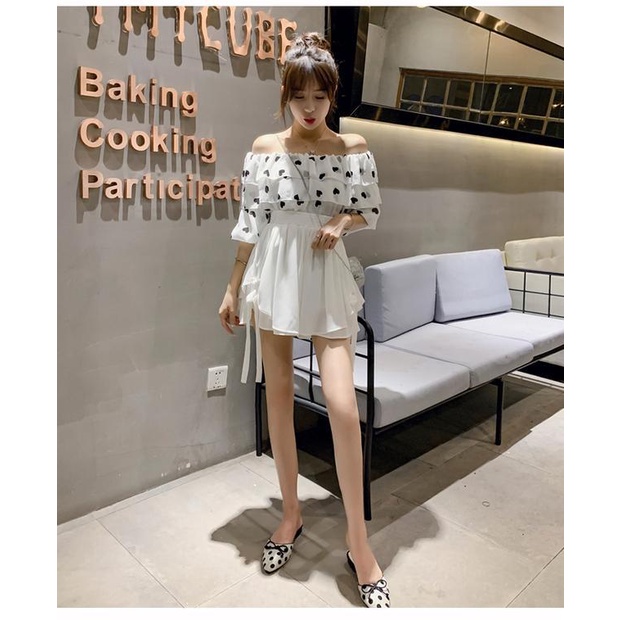 Quần Short Voan Ống Rộng Lưng Cao Thời Trang Nữ Tính