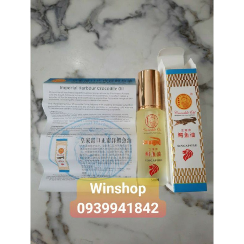 DẦU CÁ SẤU DƯỠNG DA HIỆU SƯ TỬ ĐỎ CROCODILE OIL IMPERIAL HARBOUR 50ML SINGAPORE | BigBuy360 - bigbuy360.vn