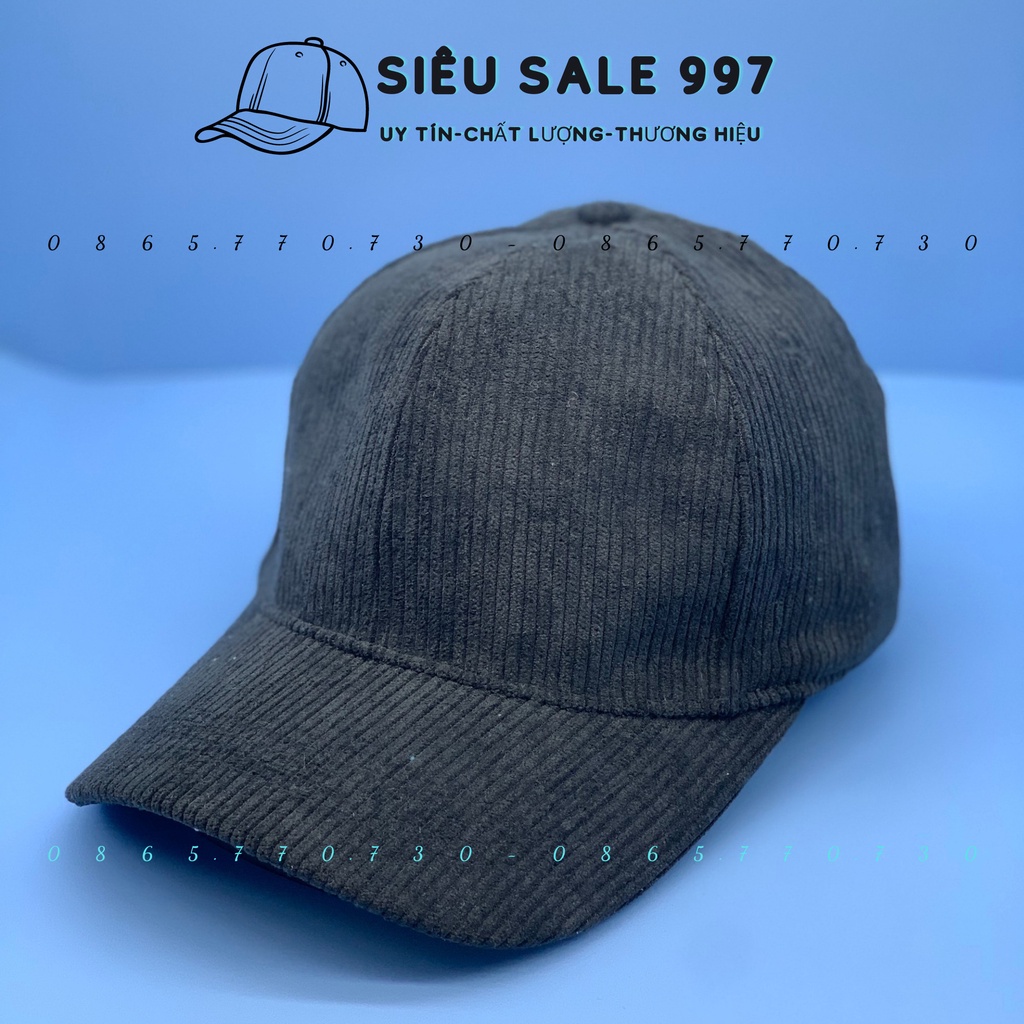 MŨ LƯỠI TRAI, NÓN KẾT NHUNG GÂN TRƠN NHIỀU MÀU CÁ TÍNH UNISEX FORM NAM NỮ