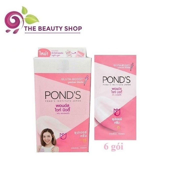 Hộp 6 Gói Kem Dưỡng Trắng Ban Ngày Pond's Institure Japan White Beauty Skin Gluta Boost 7g x 6