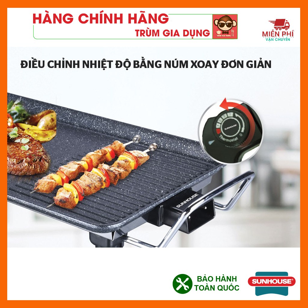 Bếp nướng điện ❤️FREESHIP❤️ SUNHOUSE SHD4607, Bếp nướng Sunhouse SHD4607 tốc độ nướng nhanh, tiết kiệm điện năng.