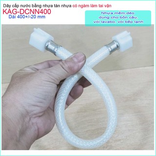 Dây cấp vòi nước 40cm dây cấp nước nhựa KAG-DCNN400 -40cm, dây cấp nước 30cm KAG-DCNN300 -30cm nhựa 100% không gỉ séc