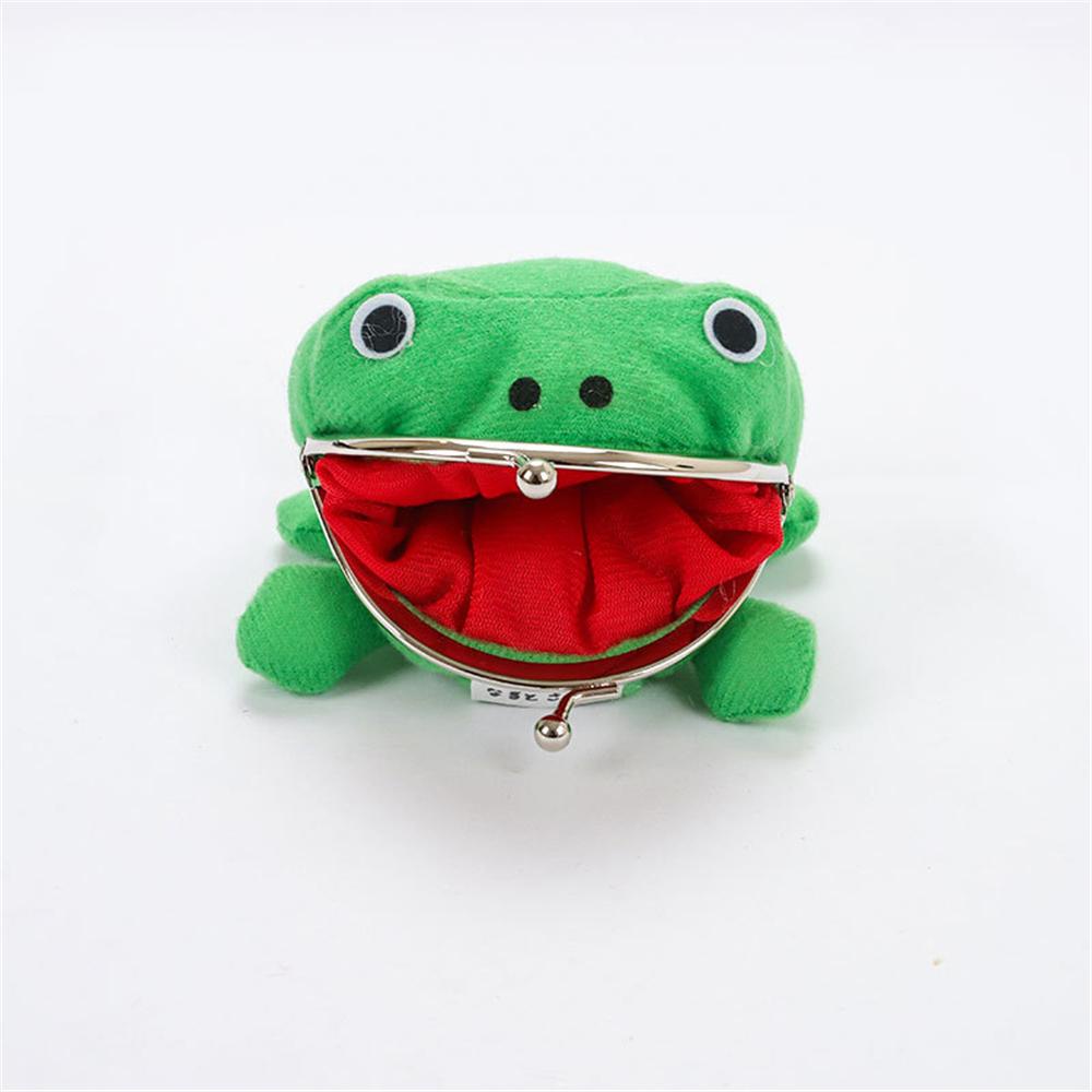 Bóp Đựng Tiền Mini Hình Chú Ếch Hoạt Hình Nhồi Bông Dễ Thương Dùng Hóa Trang Kat1