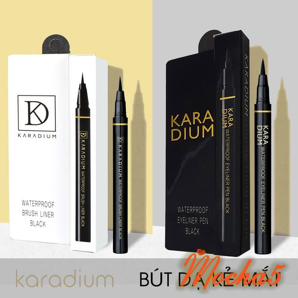 Sỉ kẻ dạ mắt Karadium Waterproof BRUSH LINER BLACK nét mảnh chống trôi chống lem