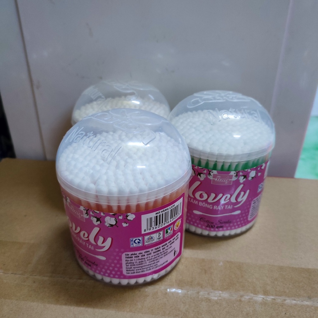 Gòn ráy tai lớn - gòn rái tai lớn LOVELY dạng hũ tròn.
