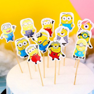 Set que cắm Minion - Phụ kiện trang trí bánh sinh nhật