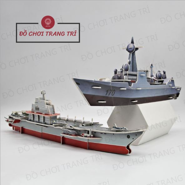 Mô hình 3D giấy tự lắp ráp- Đồ chơi sáng tạo - Đồ chơi thông minh-Tàu chiến lớn nổi tiếng.