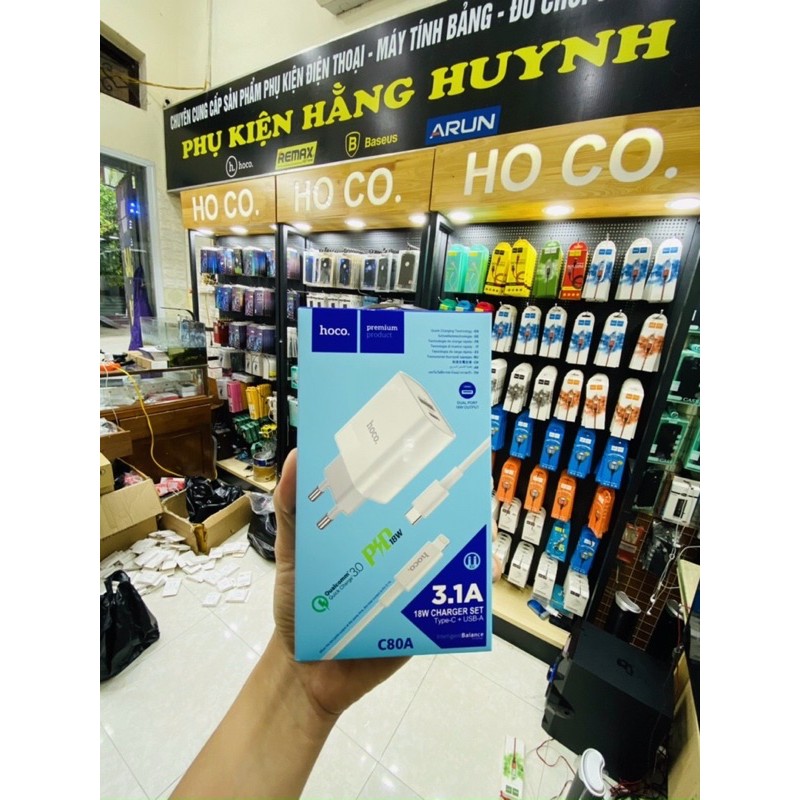 Bộ sạc 18w C80a Chính Hãng hoco.