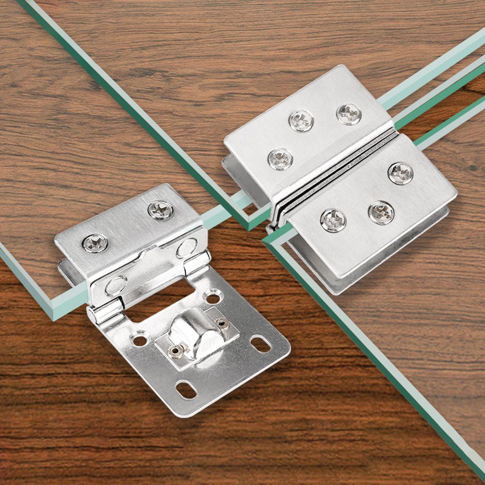 KUNHEV Set 2 Bản Lề Cửa Kính Không Lỗ Tiện Dụng