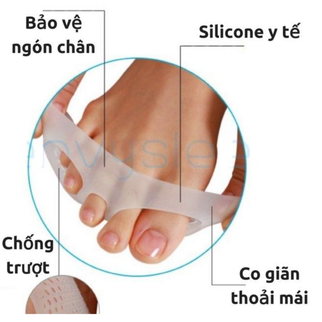 Miếng Lót  Silicon Một Đôi Bảo Vệ Chống Chai, Giảm Đau Các Ngón Chân Khi Mang Gày Bít, Giày Búp Bê, Giày Thể Thao VONGON