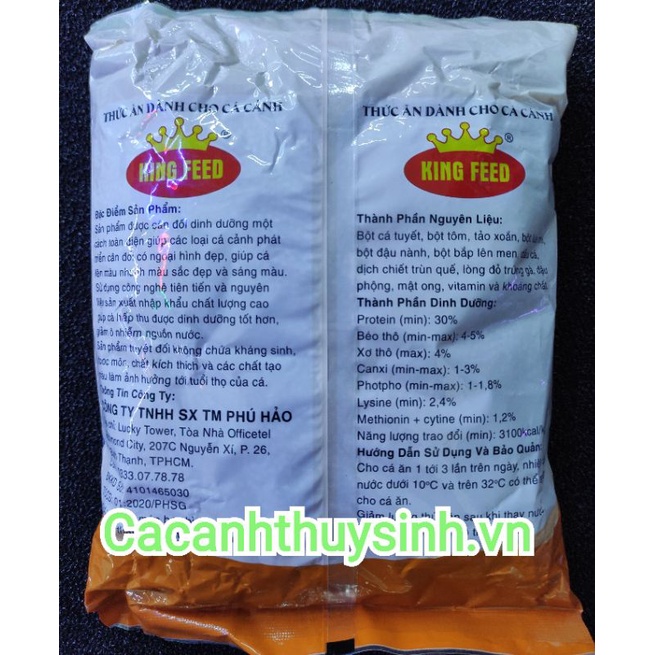 Thức Ăn Cho Cá Cảnh  King Feed bịch 500g