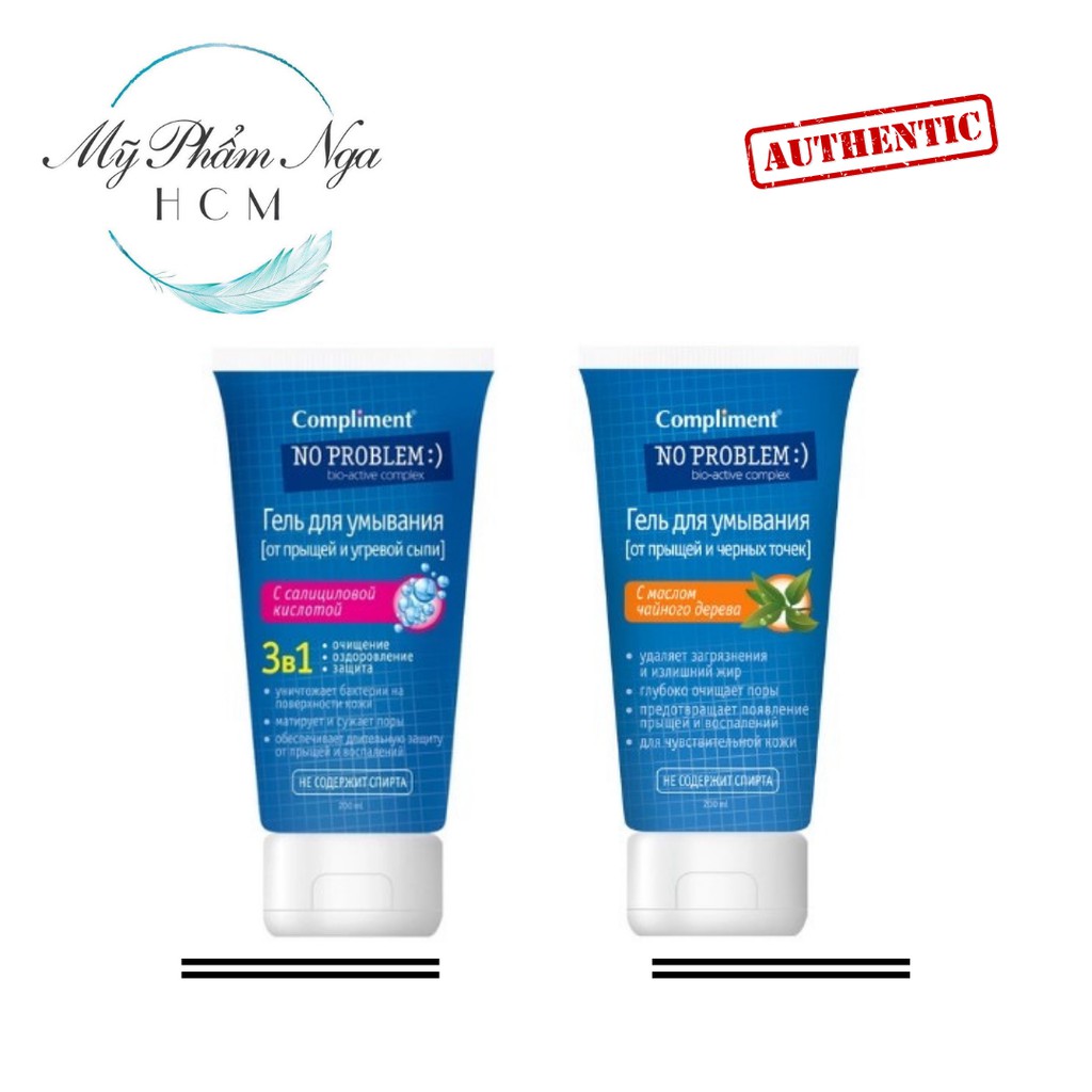Gel rửa mặt Compliment No Problem giảm viêm, mụn