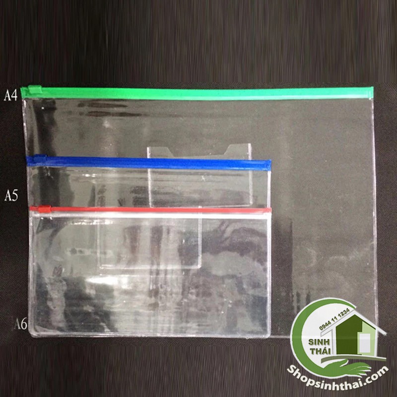 Túi nhựa dẻo PVC trong suốt có khóa zip, đựng văn phòng phẩm, thực phẩm, đồ đạc - chọn túi