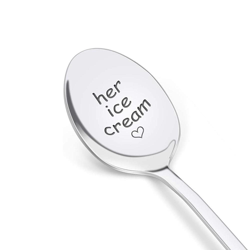 YIYU Muỗng Cà Phê Hình Cây Kem Dùng Làm Quà Tặng Năm Mới