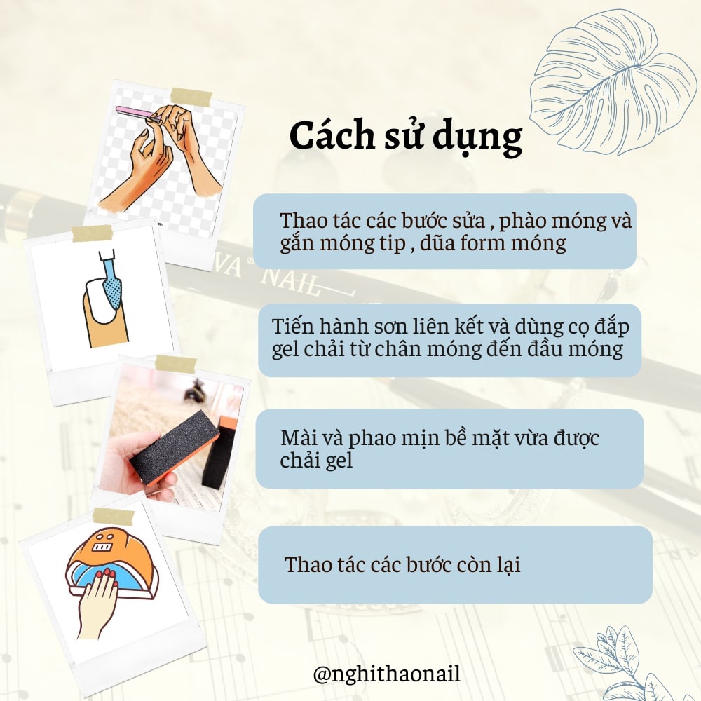 Cọ đắp gel móng đầu vuông Jeliva số 04
