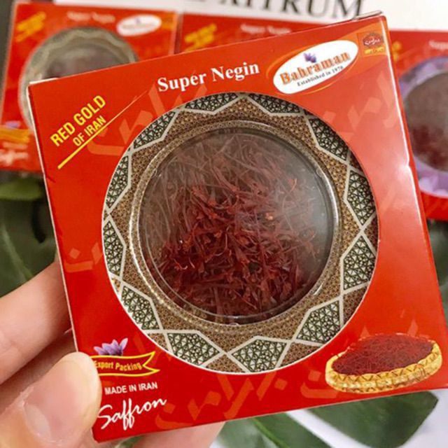 Nhụy Hoa Nghệ Tây Saffron Iran Chính Hãng, Nhị Hoa Nghệ Tây Bahraman Giúp Thanh Lọc Ngăn Ngừa Lão Hóa Cơ Thể Hộp 1g