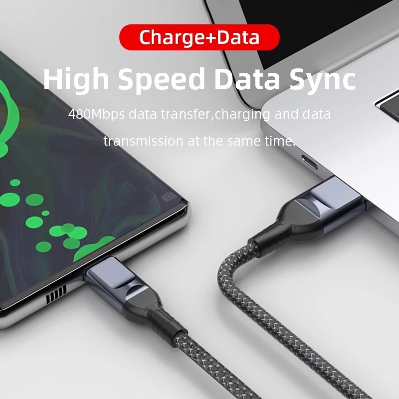 Cáp Sạc Type-C USB 6A 66W Bện Sợi Nylon Bền Bỉ Thông Dụng Cho Điện Thoại