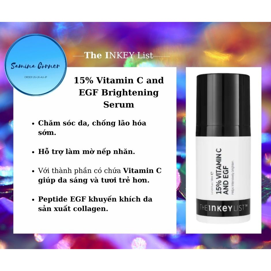 [BILL SEP] Tinh chất sáng da 15% Vitamin C and EGF Brightening The Inkey List | BigBuy360 - bigbuy360.vn