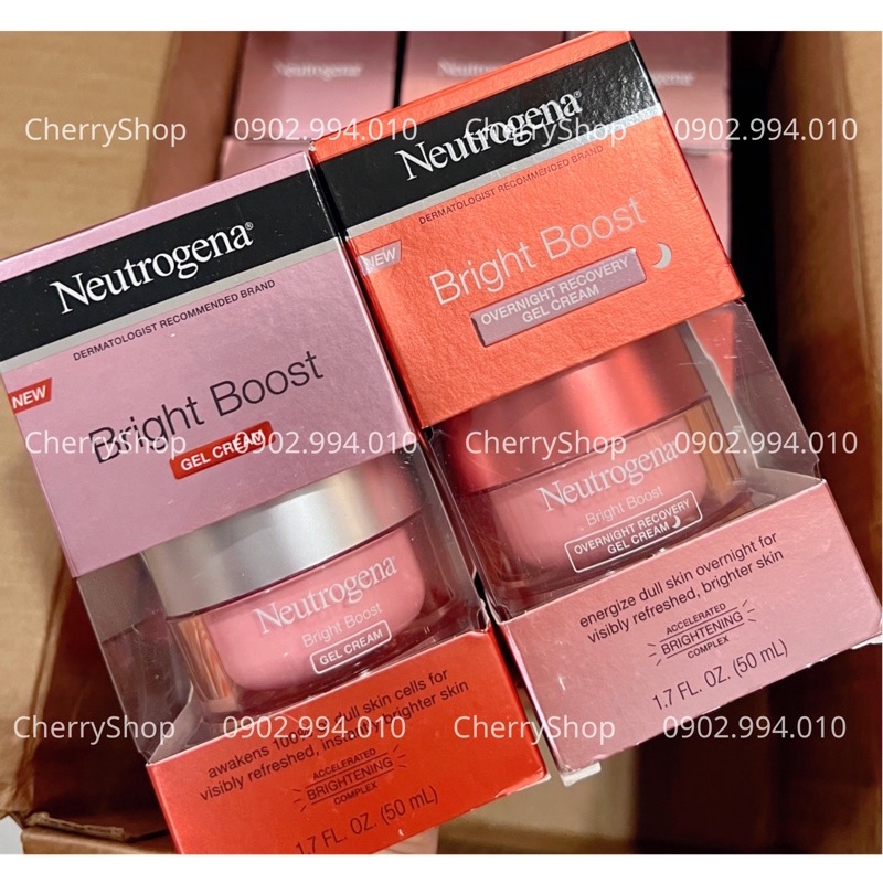 [Hàng USA] Kem dưỡng cấp ẩm và làm sáng da Neutrogena Bright Boost Gel Cream (50ml)