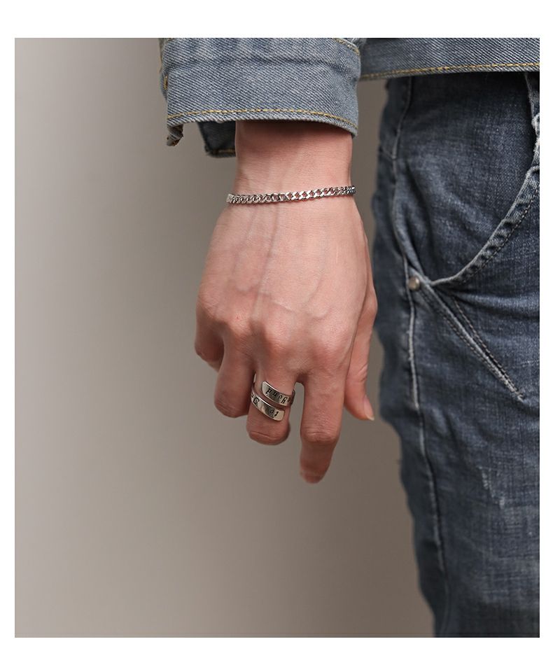 Vòng tay titan dạng xích kích thước 3.5mm sang trọng cho cặp đôi | BigBuy360 - bigbuy360.vn